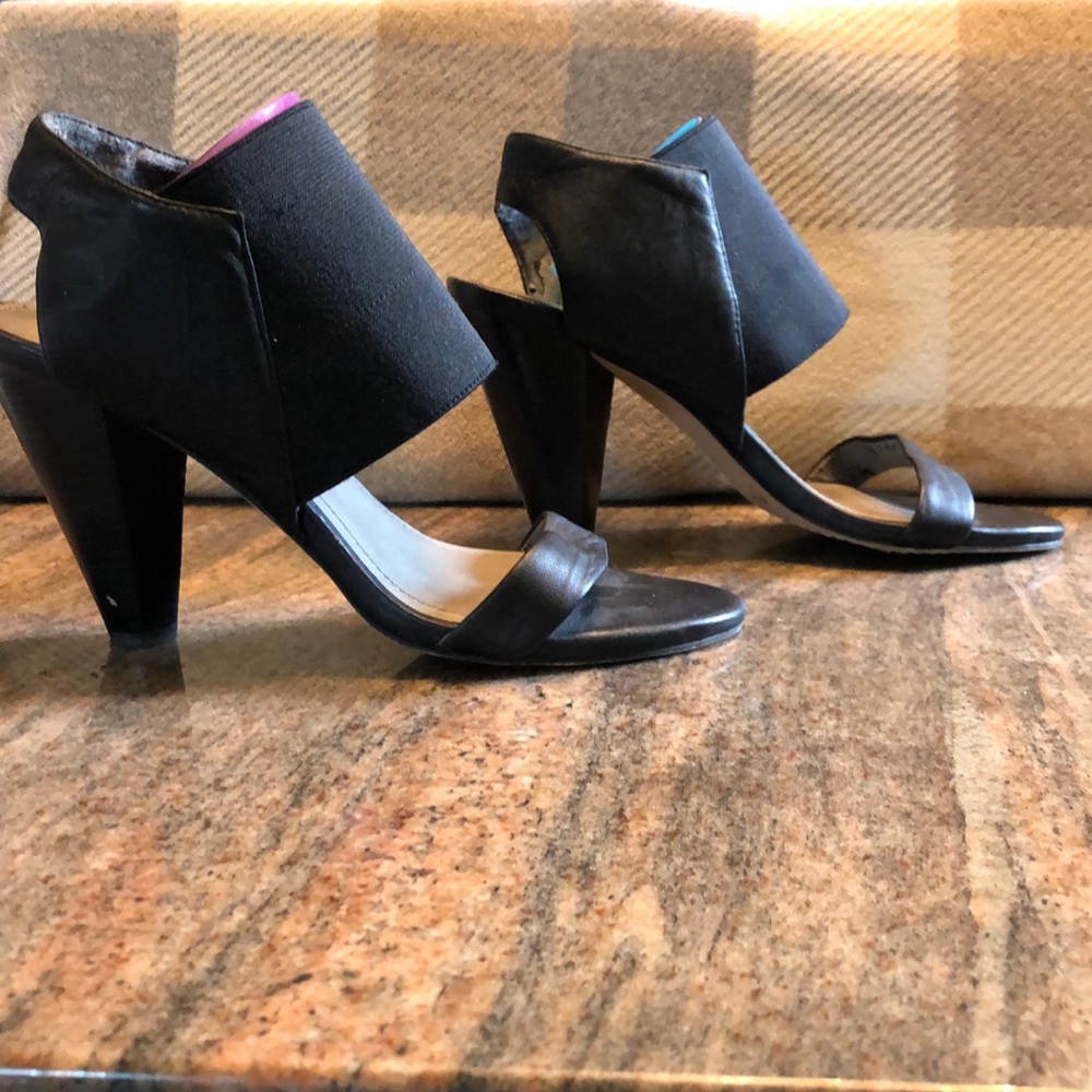 Vince Camuto Open Toe Black Heels